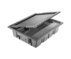 Doza de pardoseala Gewiss GW24602, 20 module cu capac