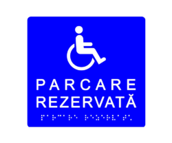Marcaj tactil nevazatori parcare rezervata