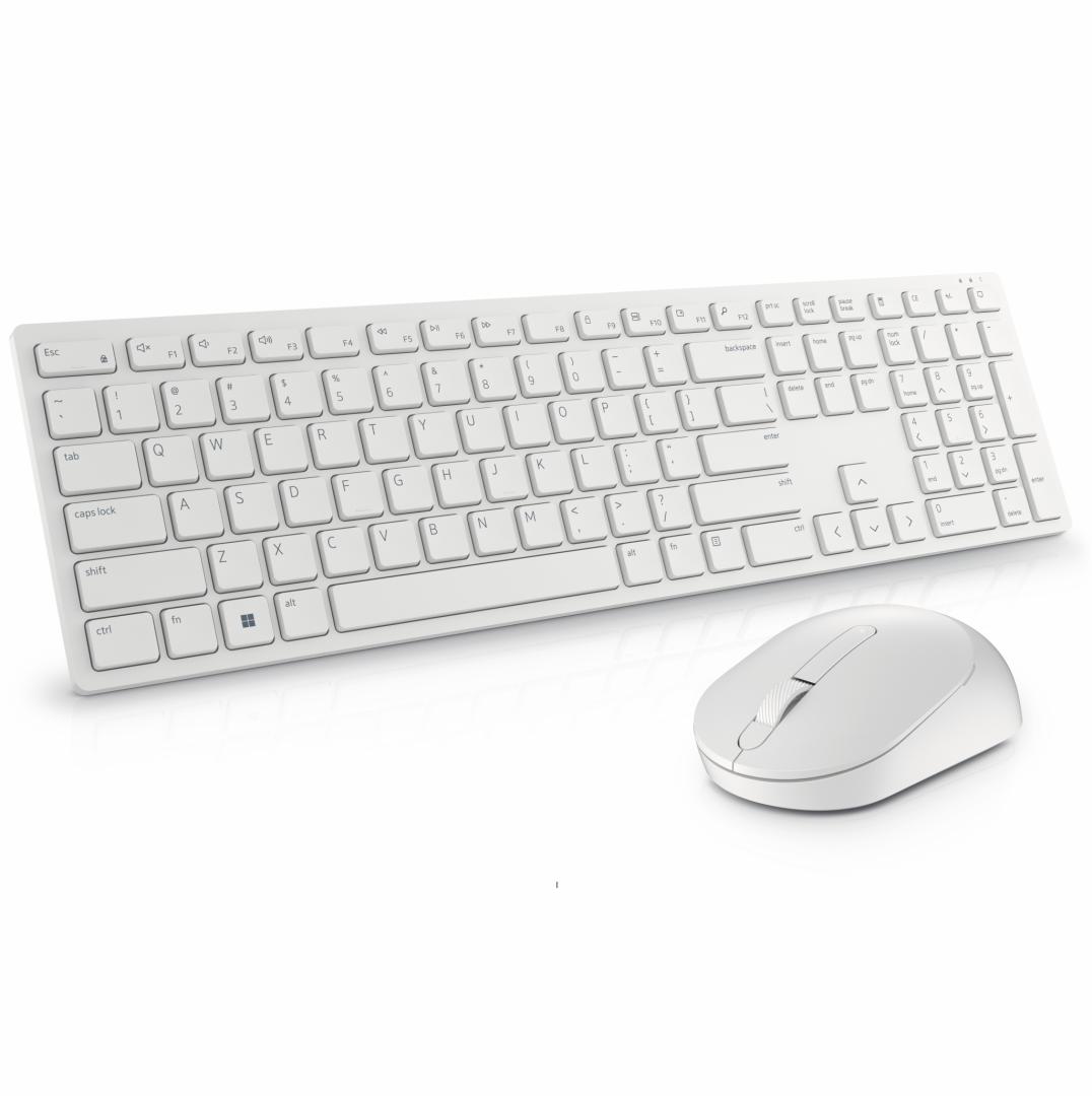 overlay_70457f9ec9d3d565922c948407c15720.jpg Kit Wireless tastatura si mouse Dell KM5221W, taste numerice, Alb - imagine 1