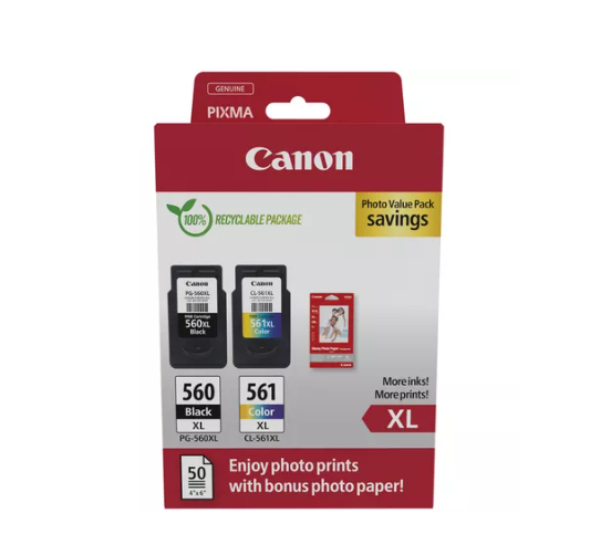 overlay_84848c312d7bd1959b801198e267cfc2.png Cartus CANON PG-560XL/CL-561XL PHOTO VALUE PACK, Black, Cyan, Magenta, Yellow - imagine 1