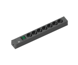 Prelungitor Bachmann Connect Line 420.0014, 7 x Schuko, intrerupator, 2 m