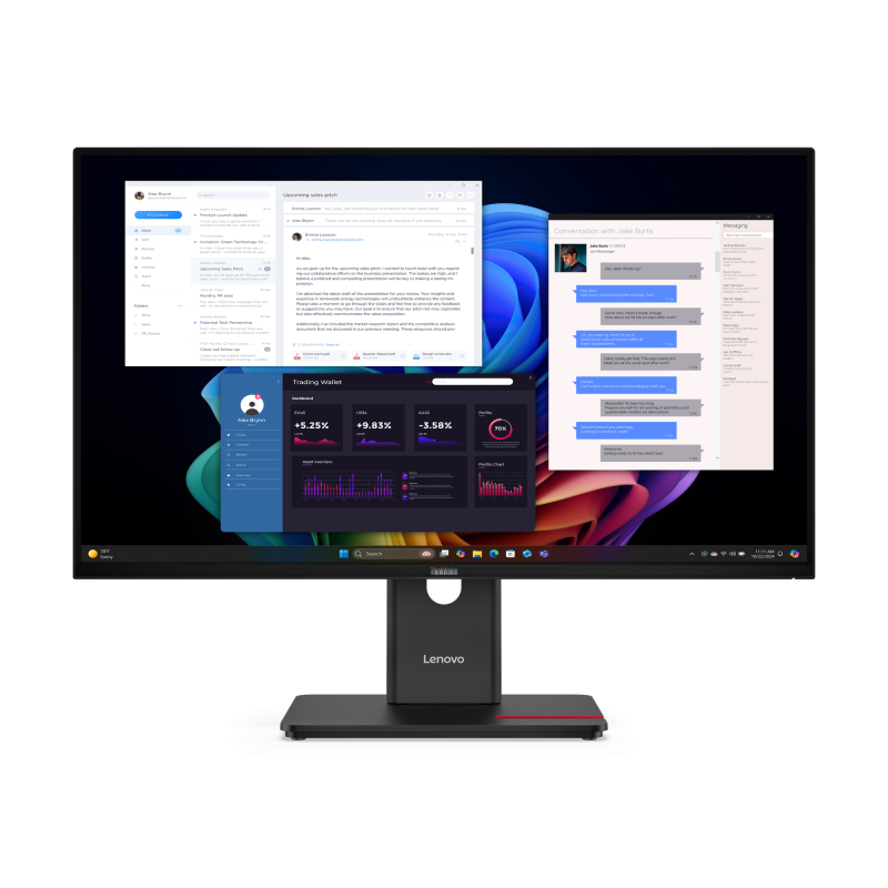 d831b5f1babea9f146d6facf0baf5460.png Monitor Consumer Lenovo ThinkVision T27UD-40, 27", 3840 x 2160 pixeli, - imagine 1