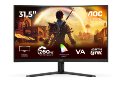 Monitor AOC 31.5" C32G42ZE, Curvature: 1500R, Diagonal (inch): 31.5, Diagonal