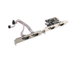 Placă PCI Express x1  4x DB-9 (COM) low-profile