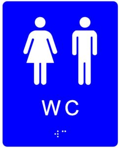 marcaj tactil nevazatori WC femei + barbati
