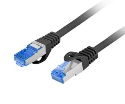 Patch cord Cat.6A S/FTP LSZH CCA 3 m negru, Fluke