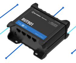 TELTONIKA TRM142 Industrial modem, 4G / LTE Cat 1, negru