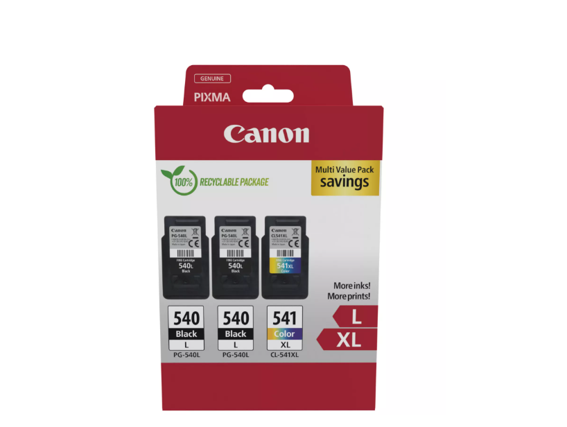 overlay_1dc503c8914e9fcda60bd7667a973ce0.png Cartus Canon PG-540L X2 /CL-541XL MULTIPACK, Black, Cyan, Magenta, Yellow - imagine 1