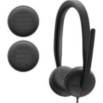 Casti Head-band DELL WH3024, Wired, noise-canceling, Negru - imagine 5