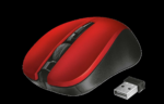 Mouse Trust Mydo Silent Click, Wireless, rosu