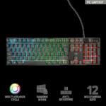 Tastatura Trust GXT 835 Azor, gaming, neagra - imagine 3