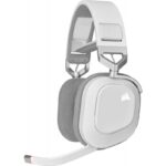 Casti Gaming Head-band Corsair HS80 RGB, Wireless, Alb