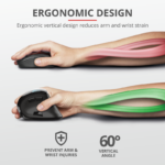 Mouse Trust Voxx, Rechargeable Ergonomic Wireless, negru - imagine 7