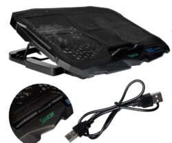 Stand Spacer notebook 17″ Gaming, sita metal, Airflow: 72CFM, 2xfan