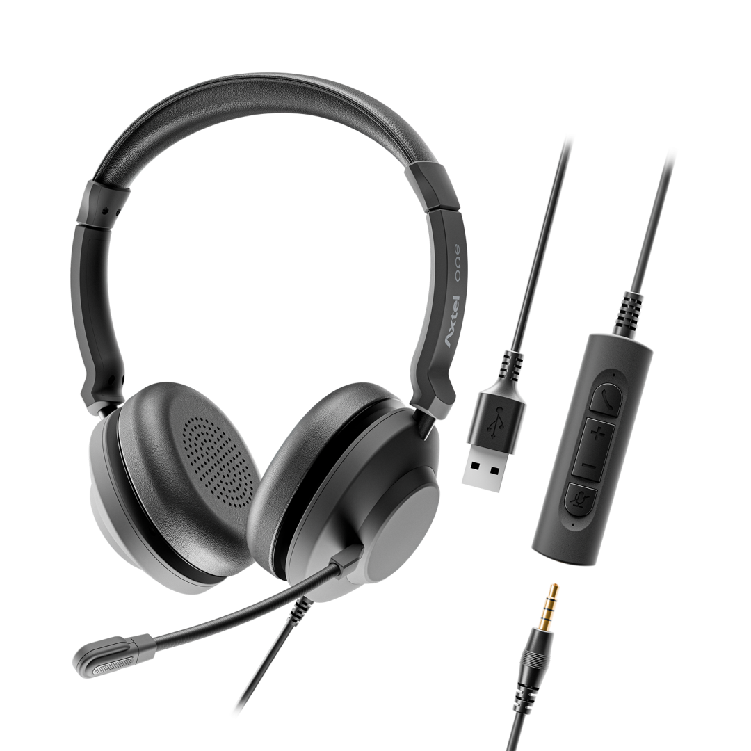 overlay_4c9584e7bf16f797ae6fe372f8907459.png Casti Head-band Axtel One UC35, Wired, noise-canceling, Negru - imagine 1