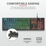 Tastatura Trust GXT 835 Azor, gaming, neagra - imagine 4