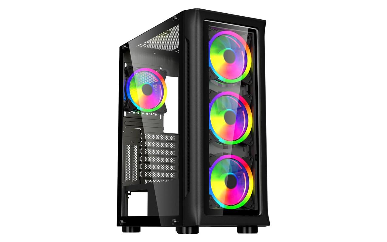overlay_50629d82ba9b5ca411ce68e32c644a86.jpg Carcasa SPACER SPCS-GC-SHIELD, RGB, Mid Tower, Black - imagine 1
