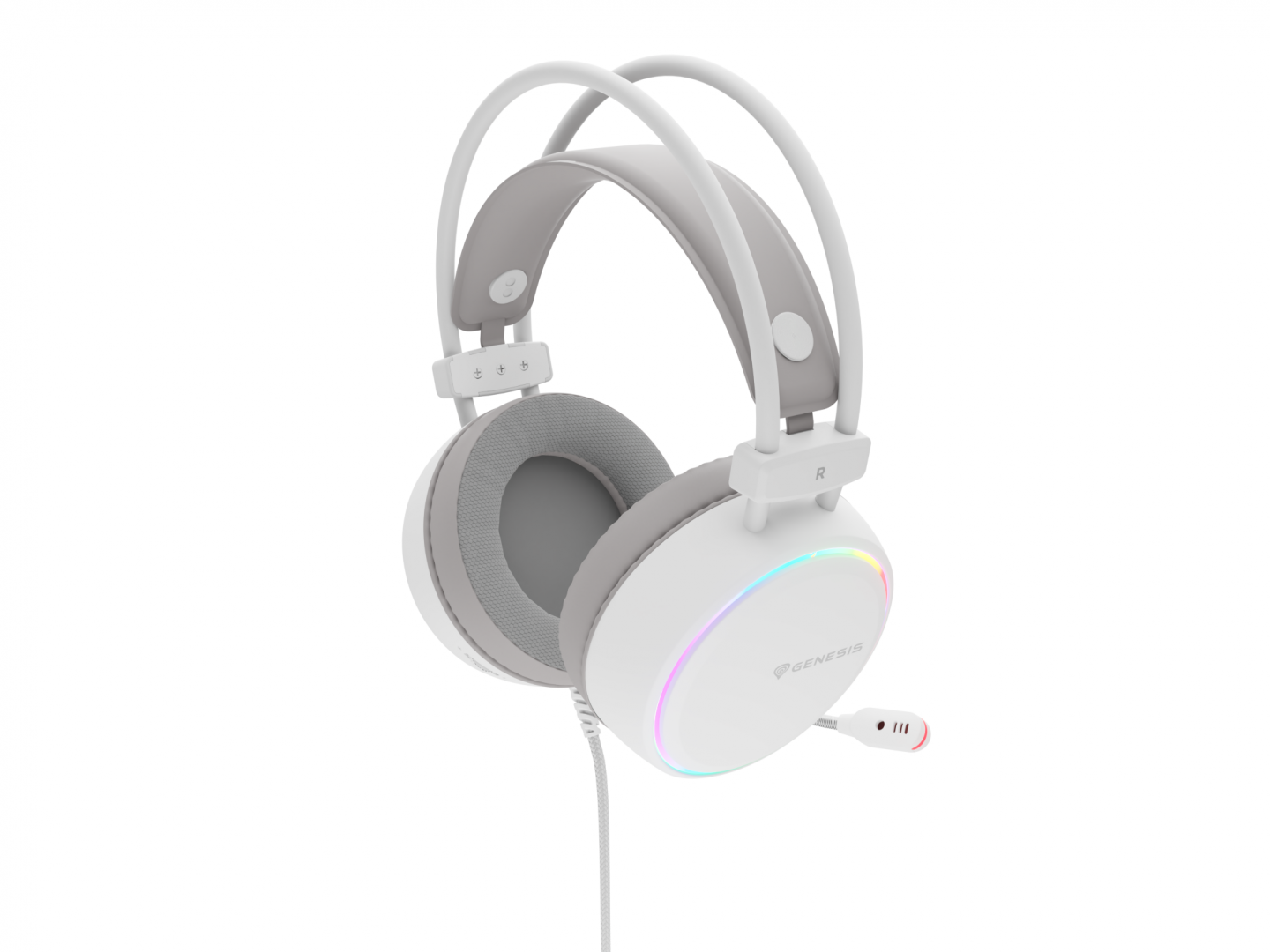 overlay_524456e1df1c6adce9bc4e7049beab2f.png Casti Gaming Head-band GENESIS NSG-2308, Wired, Alb - imagine 1