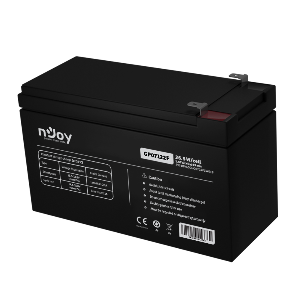 overlay_5496767e6b71375b86fcb9f82f93d5db.png Acumulator nJoy GP07122F 12V 23.51W/cell Battery Model GP07122F Voltage - imagine 1