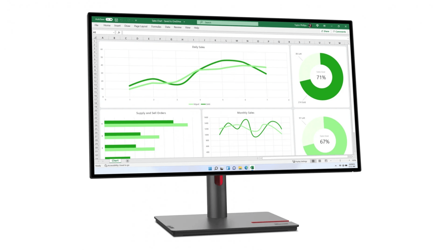 Lenovo ThinkVision P27q-30; 27" IPS, QHD (2560x1440), 16:9, Brightness: 350 - imagine 3
