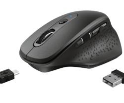 Mouse Trust Ozaa, Rechargeable Wireless, negru