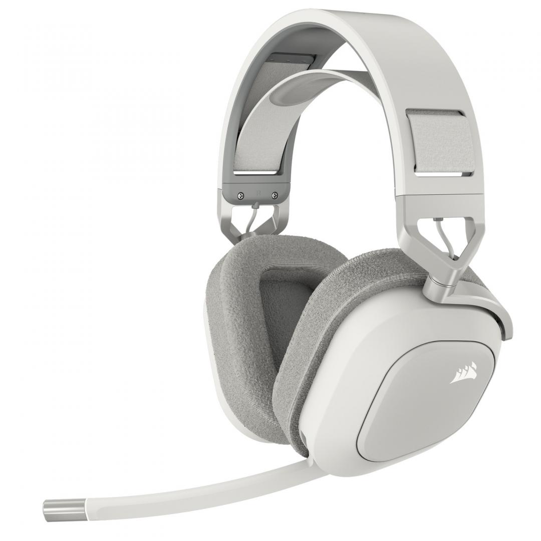 overlay_5dac3ae7fff2dd98dadf051db87d43a1.jpg Casti Gaming Head-band Corsair HS80 MAX WIRELESS, Wireless, noise-canceling, Alb - imagine 1