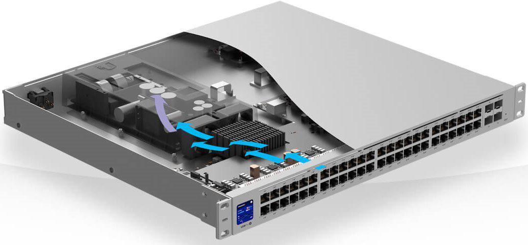 overlay_6223dfa94e130591bf06e45adbc8446f.jpg Switch Ubiquiti UniFi PRO USW-PRO-48-POE, 48 port, 10/100/1000 Mbps - imagine 1