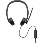 Casti Head-band DELL WH3024, Wired, noise-canceling, Negru - imagine 6