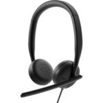 Casti Head-band DELL WH3024, Wired, noise-canceling, Negru