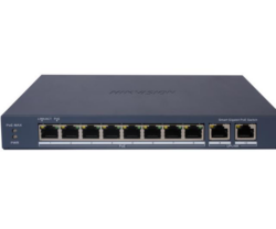 Switch PoE Hikvision DS-3E1510P-EI: 8 × Gigabit PoE port, 2