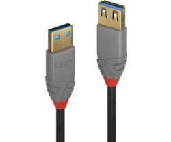 Cablu transfer Lindy LY-36760, USB 3.2 Type A, 0.5m, Anthra
