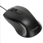Targus Mouse Antimicrobial cu fir, full size, optic, negru - imagine 4
