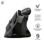 Mouse Trust Voxx, Rechargeable Ergonomic Wireless, negru - imagine 5