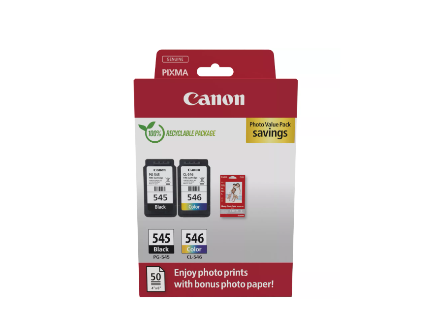 overlay_b3080fefe166af70ea96c33f0d6b9ebf.png Cartus Canon PG-545/CL-546 PHOTO VALUE PACK, Black, Cyan, Magenta, Yellow - imagine 1