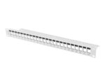 Patch panel gol 24 porturi 1U pentru module Keystone, gri - imagine 2