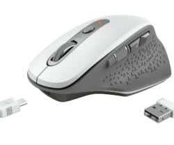 Mouse Trust Ozaa, Rechargeable Wireless, alb