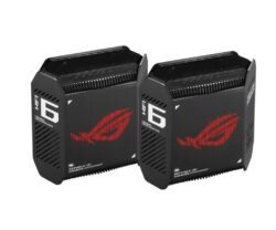Kit Routere Wireless Asus GT6(B-2-PK)Black, tri-band, WI-FI 6, Standard retea: