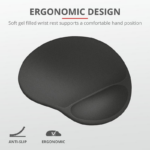 Mouse pad Trust Bigfoot XL, cu gel pad, negru - imagine 3