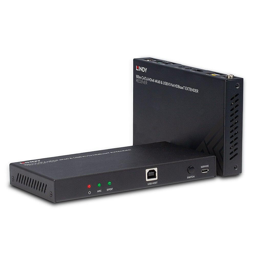overlay_e4fb7310709367244027726af50ccd1a.jpg Lindy LY-38343 KVM Extender 100m Cat.6 HDMI 4K60, Audio, IR - imagine 1