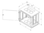 Rack de perete Triton sectiune simpla 18U 600mm adancime usa