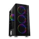 Carcasa Spacer Rainbow, ATX, Mid Tower NEGRU