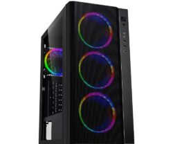 Carcasa Spacer Rainbow, ATX, Mid Tower NEGRU