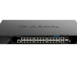Switch D-Link DGS-1520-28MP, 28 porturi Gigabit,24 x 10/100/1000Base-T, 2 x