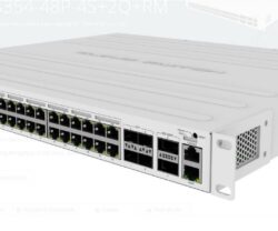 SWITCH MIKROTIK CRS354-48P-4S+2Q+RM, 48xLAN Gigabit, 4xSFP, 2x40G QSFP, POE 700W