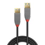 Cablu transfer Lindy LY-36760, USB 3.2 Type A, 0.5m, Anthra - imagine 2